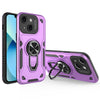 For iPhone 13 Metal Rotating Bracket TPU + PC Magnetic Phone Case(Purple)