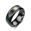 Smart Temperature Ring Stainless Steel Personalized Temperature Display Couple Ring, Size: 12(Black)