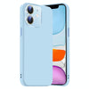 For iPhone 11 Nano Lens Cover Liquid Silicone Phone Case(Light Blue)