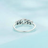 SCR891 Sterling Silver S925 Hollow Circle Chain Ring(No.6)
