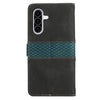 For Samsung Galaxy A36 / A56 5G Grid Stitching Leather Phone Case with Lanyard(Black)