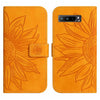 For Asus ROG Phone 3 ZS661KS Skin Feel Sun Flower Pattern Flip Leather Phone Case with Lanyard(Yellow)