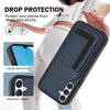 For Samsung Galaxy A35 5G CX01 Detachable Magsafe Magnetic Card Bag Phone Case(Dark Blue)