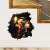 3D Cartoon Mouse Wall Stickers Home Kitchen Animal Decorative Decals, Model: CT70170G-T