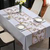 PVC Waterproof Oil-proof Embroidery Yarn Tablecloth, Size: 140x180cm(Blossom Golden Branch Gray)