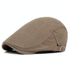 Cotton Solid Color Retro Style Cap Front Cap(Light Khaki)