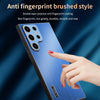 For Samsung Galaxy S25+ 5G PC Hybrid Aluminum Alloy Brushed Shockproof Phone Case(Black)