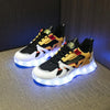 USB Charging LED Light Shoes Couples Casual Sneakers Hip-Hop Luminous Shoes, Size: 40(Yellow)