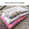 Dog Kennel Mat Footprints Pattern Thick Warm Coral Fleece Pet Dog Blankets, Size: S, 40*60cm(Beige)