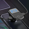 LDNIO C706Q QC3.0+AUTO-ID Car Bluetooth FM Music Digital Display Car Charger with 8 Pin Cable