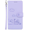 For Samsung Galaxy A26 5G Cute Cats RFID Leather Phone Case(Purple)