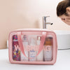 2 PCS Frosted Translucent Waterproof Storage Bag Cosmetic Bag Swimming Bag Wash Bag White M