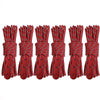 4m x 6 Rolls Outdoor Camping Tent Canopy Wind Rope Luminous Multi-Function Wind Rope Buckle Tent Fixed Rope(S Buckle-Red)