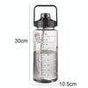 GYBL4503 2000ml Large-capacity Outdoor Sports Water Bottle with Straw, Spec: Pink