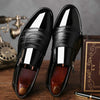 Men Business Dress Pointed Toe Slip-On Shoes, Size:40(Black)