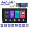 A2798 9 Inch Android WiFi 2+32G Central Control Large screen Universal Car Navigation Reversing Video Player, Style:Standard+AHD Camera