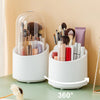 QY7155 Transparent Rotatable Dustproof Storage Bucket for Makeup Brushes(White)
