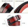 Dandali L8031 Men Casual Antique Buckle Leather Belt Waistband, Size: 110-125cm (Black)