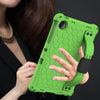 For Samsung Galaxy Tab A9+ 11 X216B Honeycomb EVA Hybrid PC Tablet Case with Strap(Green+Black)