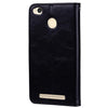For Xiaomi Redmi 3S Business Style Oil Wax Texture Horizontal Flip Leather Case with Holder & Card Slots & Wallet (Black)