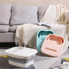 15L Foldable Foot Bath Bucket Foot Massage Wash Basin Without Lid Pink