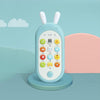 Beiens Early Childhood Education Puzzle Bilingual Phone Baby Bite Music Mobile Phone Toy(Blue)