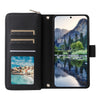 For Samsung Galaxy A15 Nine-card Slots Zipper Wallet Bag Leather Phone Case(Black)