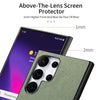 For Samsung Galaxy S21 Ultra 5G Twill Fabric Leather Skin Back Phone Case(Green)
