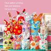 1bag Candy Packaging Bags Baking Biscuit Gift Bags 13.5x22cm(Strawberry Flower)