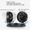 F558 With USB Mobile Phone Charging Car Fan 12/24V Car Truck Double Shaking Head Fan(Double Head 24V)