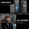 For iPhone 11 JEEHOOD J06 British Style RFID MagSafe Card Bag PU Phone Case(Black)