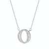Women Fashion S925 Sterling Silver English Alphabet Pendant Necklace, Style:O