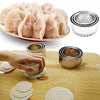 3 PCS Stainless Steel Round Dumplings Wrappers Molds Set Cutter Maker Tools(Sawtooth)