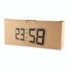 Modern 3D LED Sound Control Colorful Digital Alarm Clock Adjust Brightness Electronic Wall Glowing Hanging Clock with Remote Control(Black)