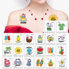 Beach Fruit Flower Arm Tattoo Sticker Kids Cartoon Face Sticker(20 PCS / Set)