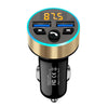 Halo Car MP3 Bluetooth Player Car Charger Car FM Transmitter 3.1A Car Charger(Tyrant Gold)