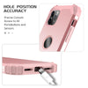 For iPhone 11 Pro Max PC+ Silicone Three-piece Anti-drop Mobile Phone Protective Back Cover(Rose gold)