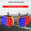 C1A Solar Powered Double Sided LED Barricade Light Traffic Signal Red And Blue Strobe Road Warning Lights