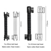 Car Phone Mount Extension Arm Double Jointed Swivel Adjustment Carbon Fiber Bracket Connecting Rod, Model: 170mm For 25.4mm Ball Head