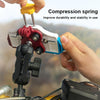 MOTOSLG Crab Motorcycle Phone Clamp Bracket M10 Ballhead Mount(Blue White Red)