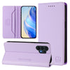 For Samsung Galaxy A13 5G / 4G RC01 Dual-Folded Magnetic Suction RFID Leather Phone Case(Light Purple)
