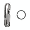 Multifunctional Titanium Keychain Outdoor Portable Defense Mini Folding Knife, Style: With 1 Titanium Ring