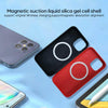 For iPhone 13 Pro Max Liquid Silicone Full Coverage MagSafe Phone Case(Wine Red)