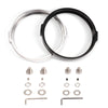 5.75 Inch Round Retro Headlight Ring Motorcycle Headlight Modification Parts(Black)
