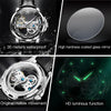 OLEVS 6661 Men Fashion Luminous Waterproof Mechanical Watch(Black + Silver)