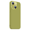 For iPhone 15 Plus Nano Lens Cover Liquid Silicone Phone Case(Fruit Green)