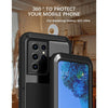 For Samsung Galaxy S21 Ultra 5G LOVE MEI Metal Shockproof Waterproof Dustproof Protective Case without Glass(Army Green)