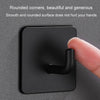 2pcs Stainless Steel Hooks Kitchen Bathroom Storage Behind Door Hooks With Adhesive, Style: Square Silver