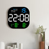 6633 LED Screen Digital Display Timing Desktop Alarm Clock Living Room Hanging Clock(Green Light)