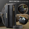 For Samsung Galaxy S25 / S24 5G CaseMe C39 RFID Blocking Zipper Wallet Leather Phone Case with Crossbody Strap(Black)